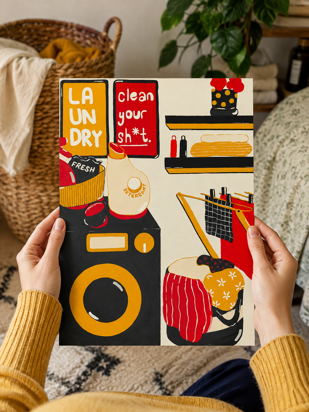 Laundry Day Art Print
