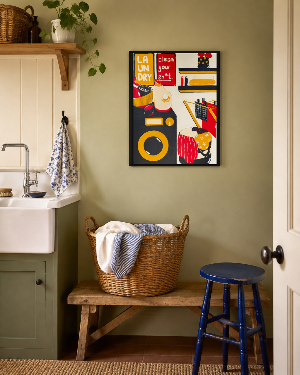 Laundry Day Art Print